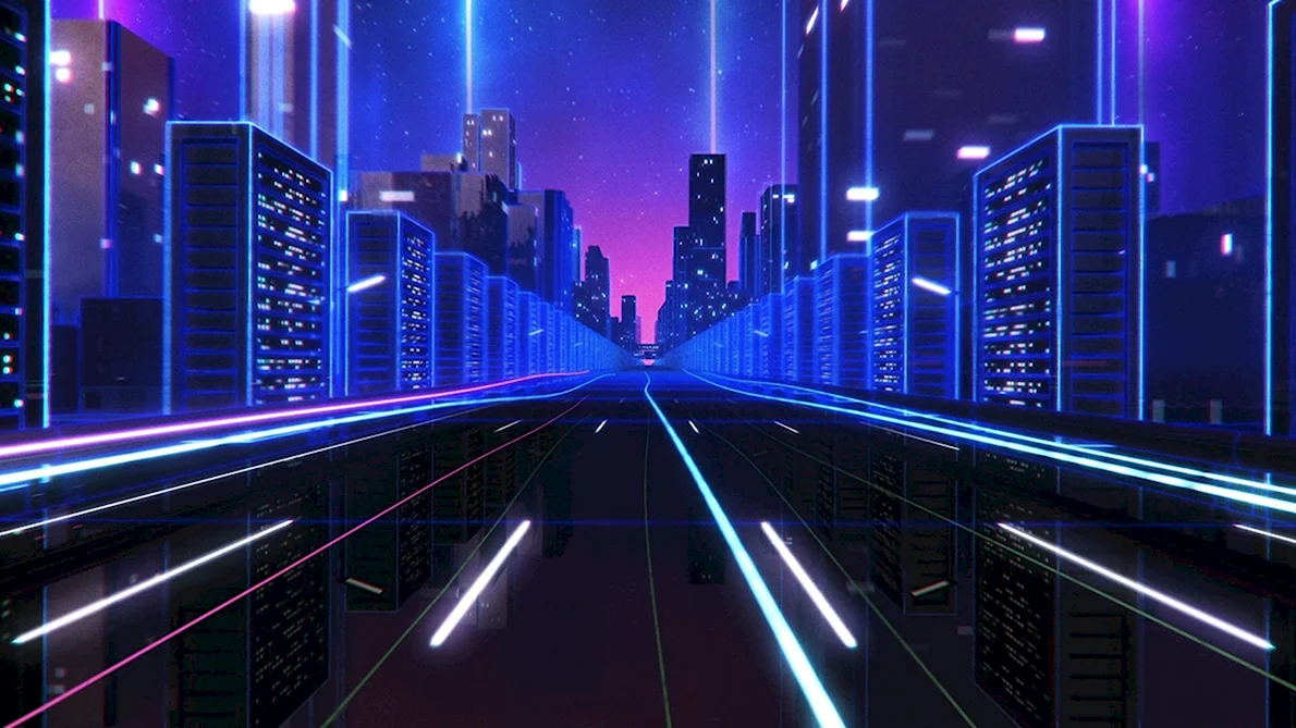 Неон город