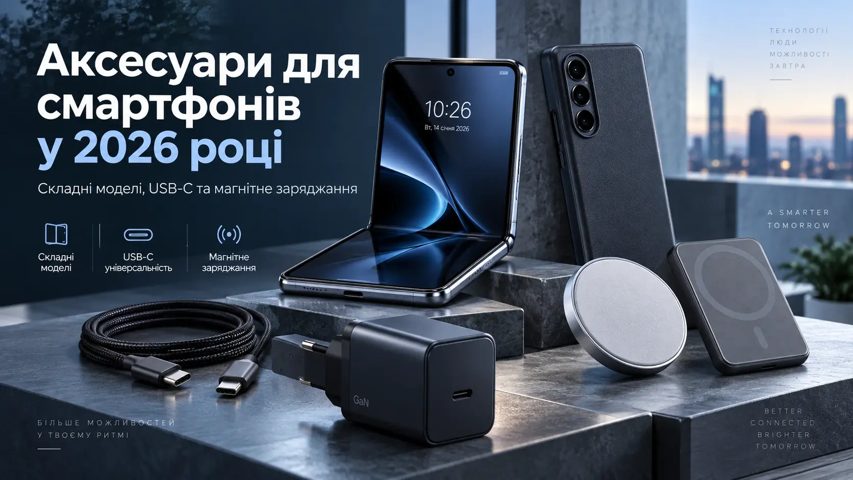 Які аксесуари для смартфонів актуальні у 2026 році: складні моделі, USB-C та магнітне заряджання - 1
